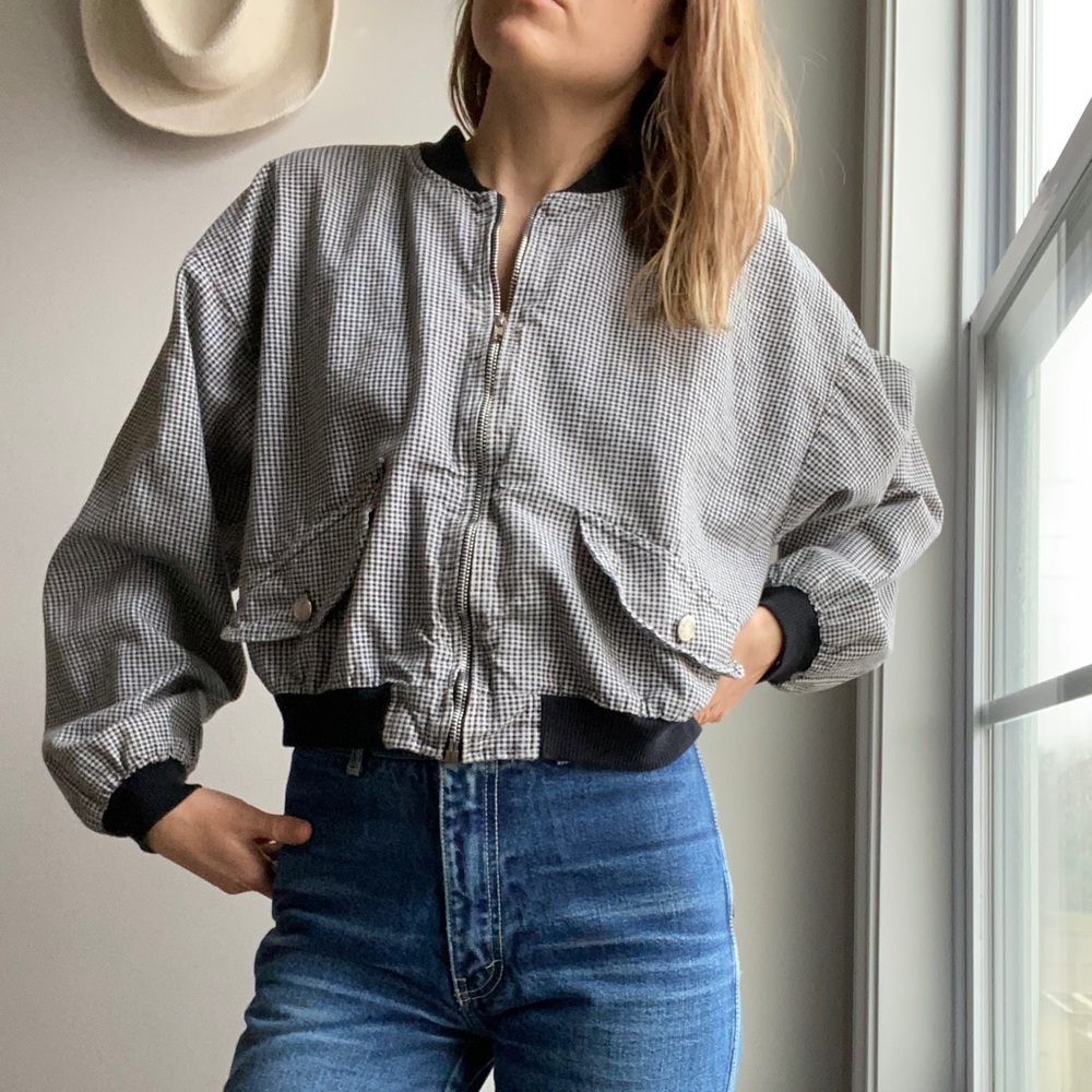 Vintage A. Byer Cropped Bomber w/ Back Pocket